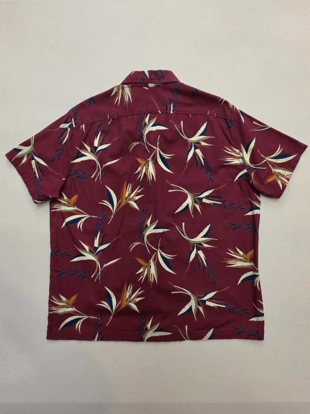 Wallace & Barnes Floral Printed Camp Collar Shirt L